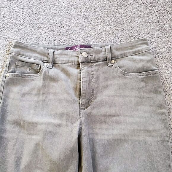 Gloria Vanderbilt Jeans Womens 10 Gray Straight Slim Denim Amanda 2.0 Short - Picture 4 of 15